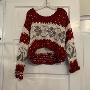 Free people cropped holiday sweater